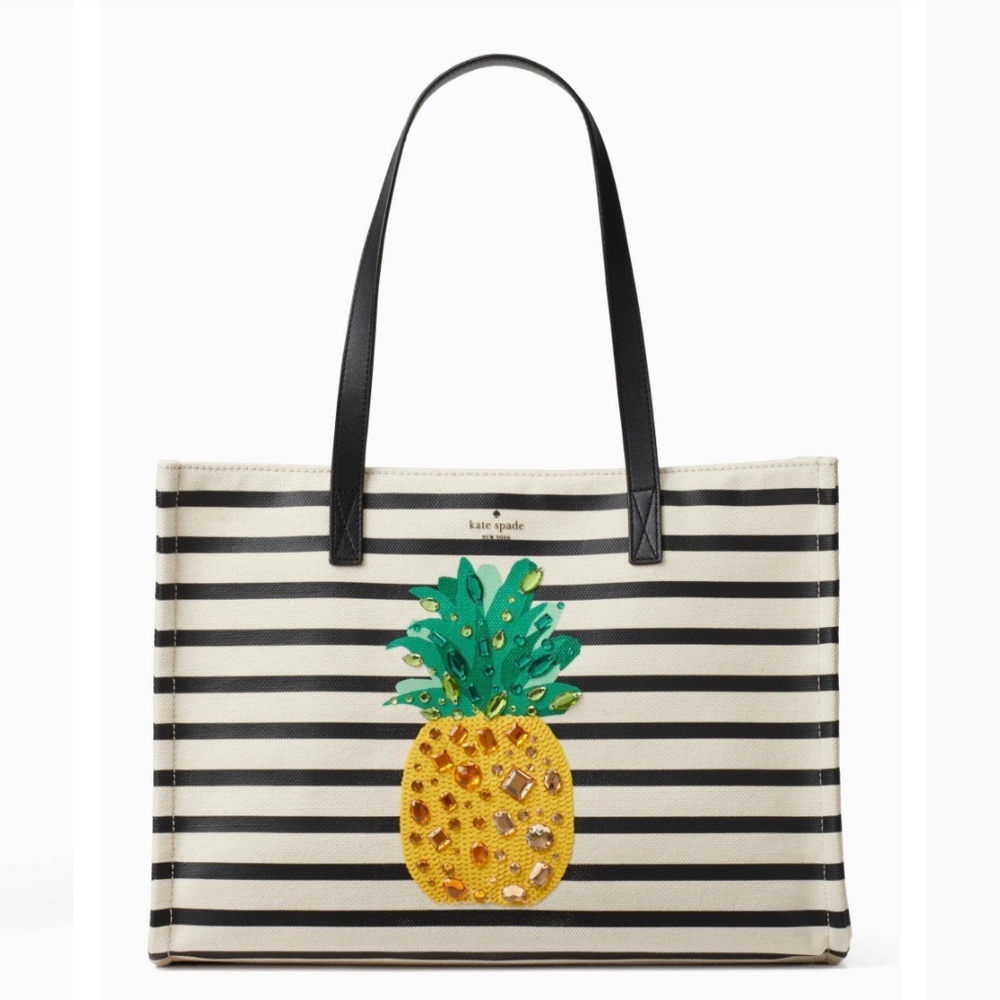 SOLD ~ Kate Spade By The Pool Pineapple Tote NWT - Picture 5 of 6